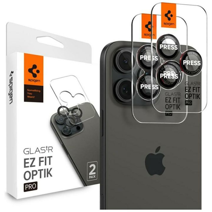 Ochrona na obiektyw aparatu Spigen       Optik.Tr Camera EZ FIT Lens do Apple iPhone 17 Pro Max / 17 Pro / 16 Pro Max / 16 Pro / 15 Pro Max / 15 Pro / 14 Pro Max / 14 Pro 2szt l-series na NearMe.pl