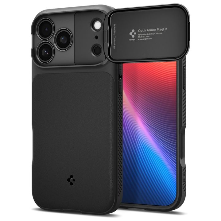 Etui Spigen Optik Armor Mag MagSafe do   iPhone 17 Pro Max czarny na NearMe.pl
