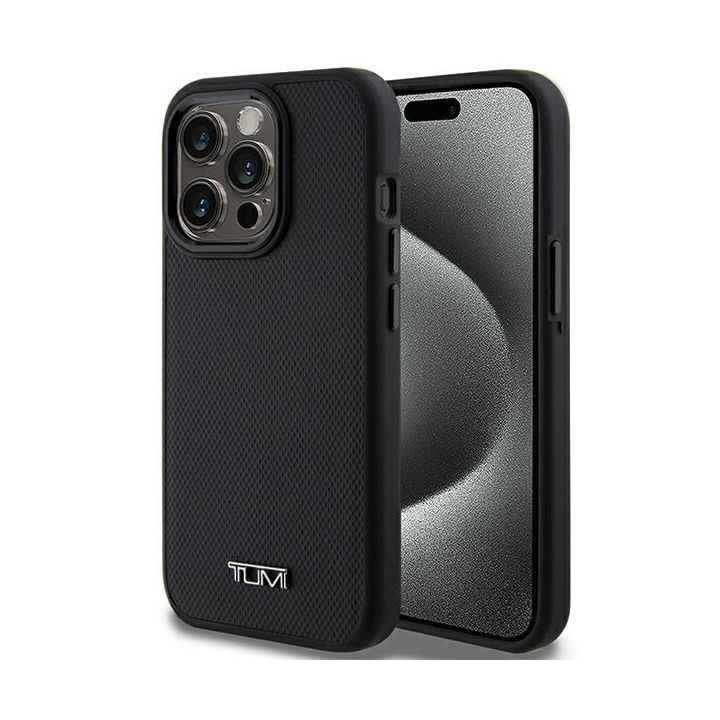 Tumi TUHMP15LRBAK iPhone 15 Pro 6.1"czarny/black hardcase Leather Balistic Pattern MagSafe na NearMe.pl