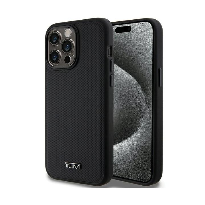 Tumi TUHMP15XRBAK iPhone 15 Pro Max 6.7"czarny/black hardcase Leather Balistic Pattern MagSafe na NearMe.pl