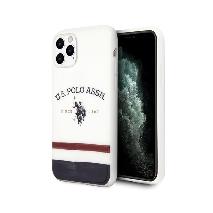 US Polo USHCN58PCSTRB iPhone 11 Probiały/white Tricolor Pattern Collection na NearMe.pl