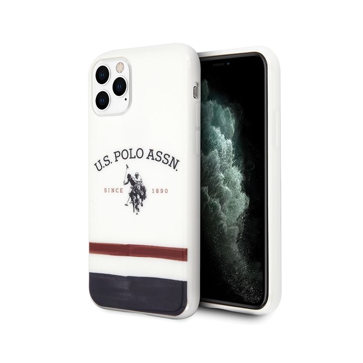 US Polo USHCN65PCSTRB iPhone 11 Pro Max biały/white Tricolor Pattern Collection na NearMe.pl