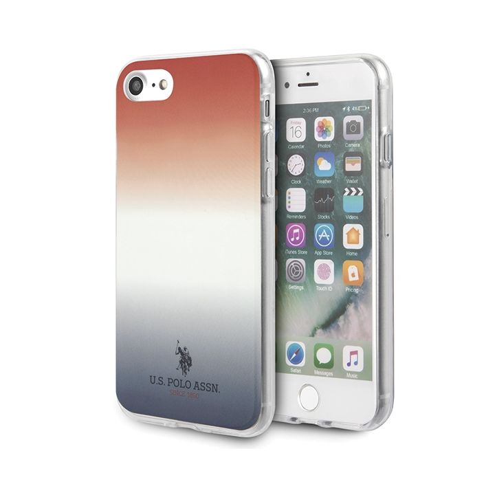 US Polo USHCI8TRDGRB iPhone 7/8/SE 2020/ SE 2022 czerwono-niebieski/blue&red Gradient Pattern Collection na NearMe.pl