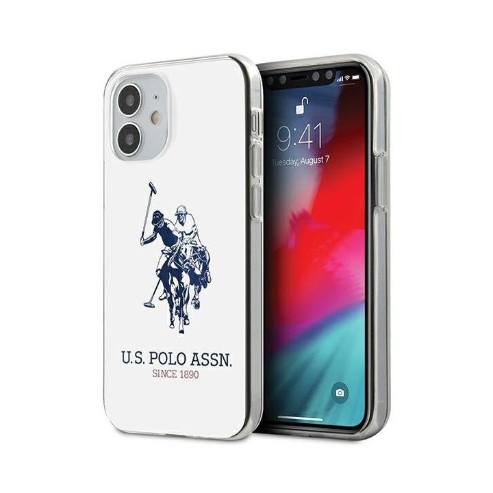 US Polo USHCP12STPUHRWH iPhone12 mini 5,4" biały/white Shiny Big Logo na NearMe.pl