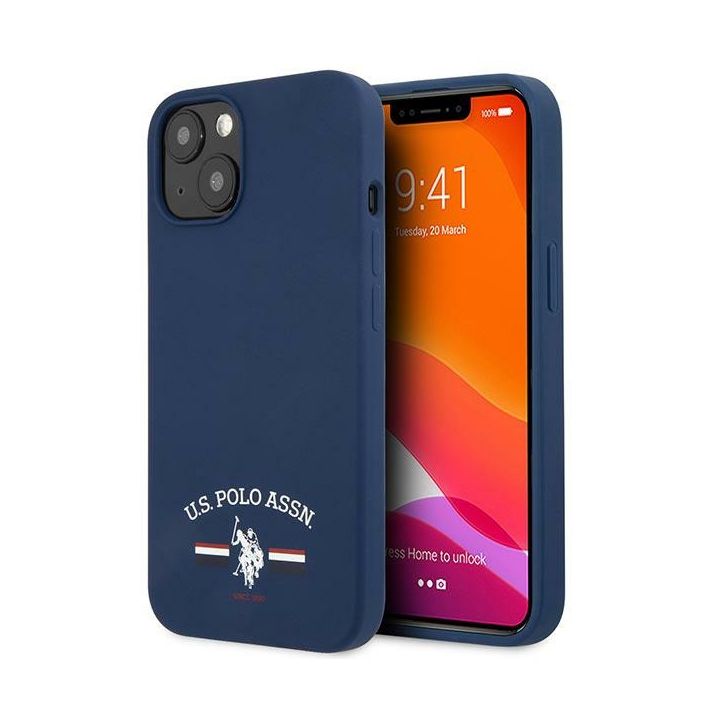 US Polo USHCP13MSFGV iPhone 13 / 14 / 156.1" granatowy/navy Silicone Collection na NearMe.pl