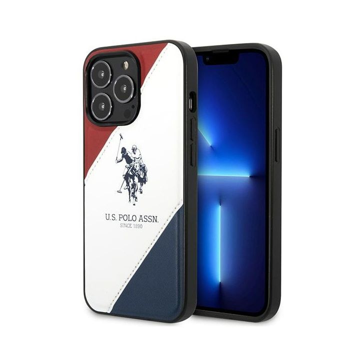 US Polo USHCP14XPSO3 iPhone 14 Pro Max 6,7" biały/white Tricolor Embossed na NearMe.pl