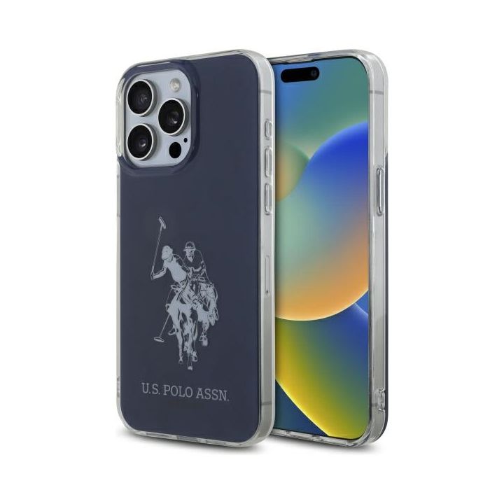 US Polo USHCP15XTPUHRBV iPhone 15 Pro    Max 6,7" niebieski/blue Shiny Big Logo na NearMe.pl