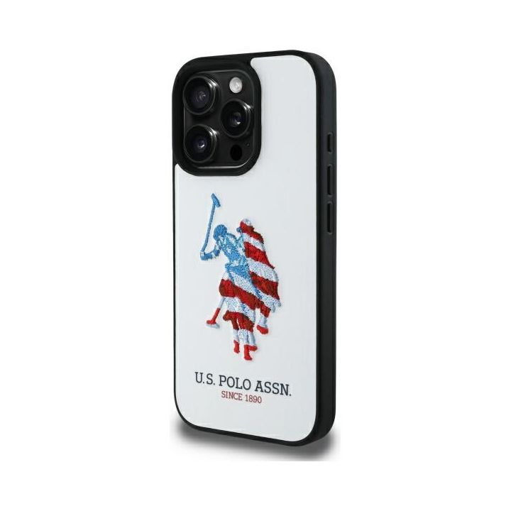 US Polo USHCP15XPUSH iPhone 15 Pro Max   6,7" biały/white Leather Big DH American Flag na NearMe.pl