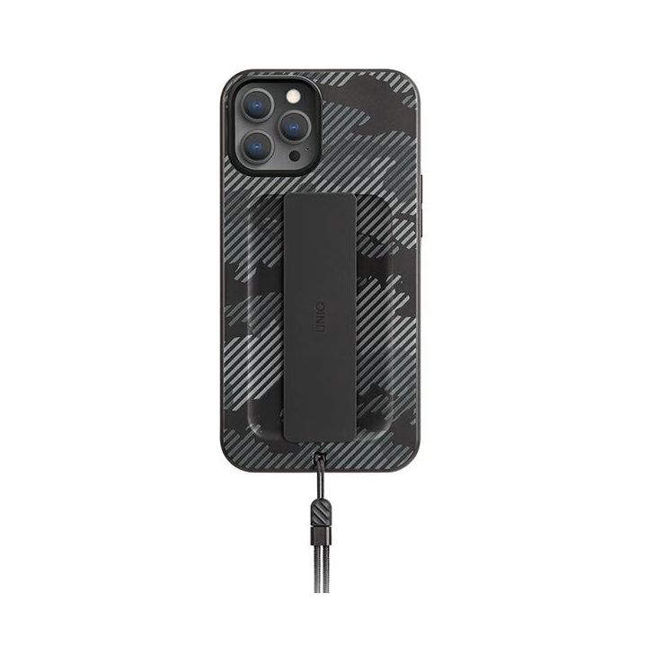 UNIQ etui Heldro iPhone 12/12 Pro 6,1"czarny moro/charcoal camo Antimicrobial na NearMe.pl