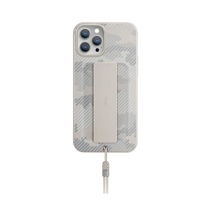 UNIQ etui Heldro iPhone 12 Pro Max 6,7"beżowy moro/ivory camo Antimicrobial na NearMe.pl