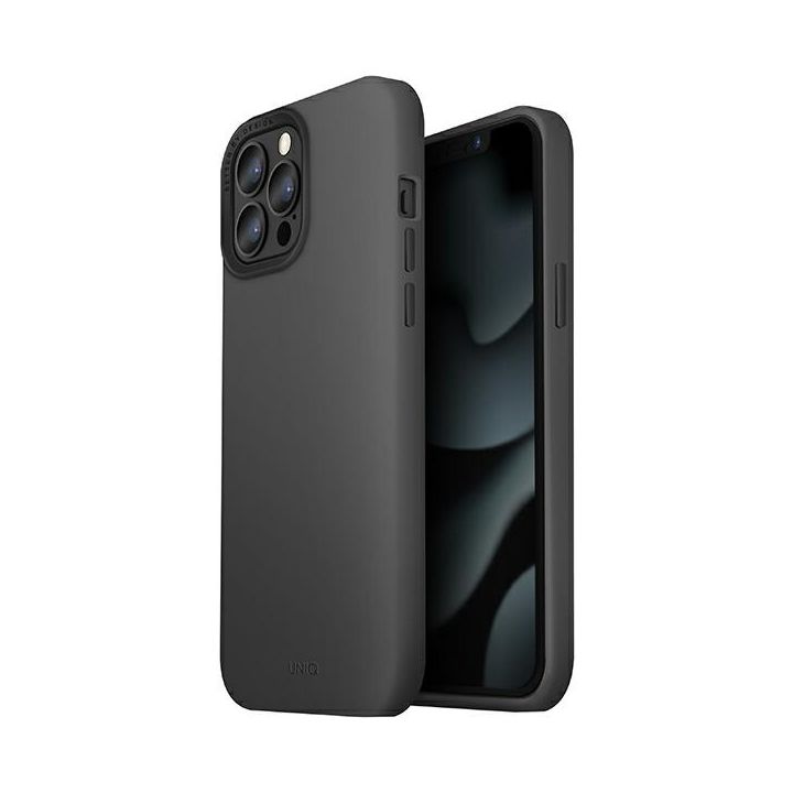 UNIQ etui Lino Hue iPhone 13 Pro Max6,7" szary/charcoal grey MagSafe na NearMe.pl