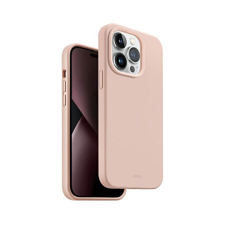 UNIQ etui Lino Hue iPhone 14 Pro 6,1"Magclick Charging rózowy/blush pink na NearMe.pl