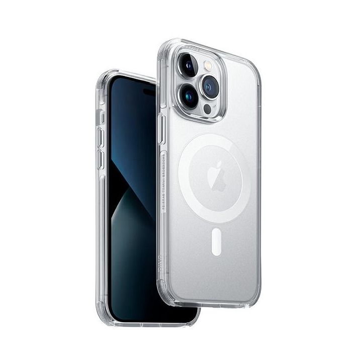 UNIQ etui Combat iPhone 14 Pro Max 6,7"Magclick Charging przeźroczysty/dove satin clear na NearMe.pl