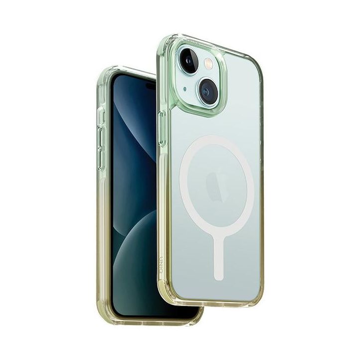 UNIQ etui Combat Duo iPhone 15 / 14 / 136.1" Magclick Charging zielono-żółty/sea green-soft yellow na NearMe.pl