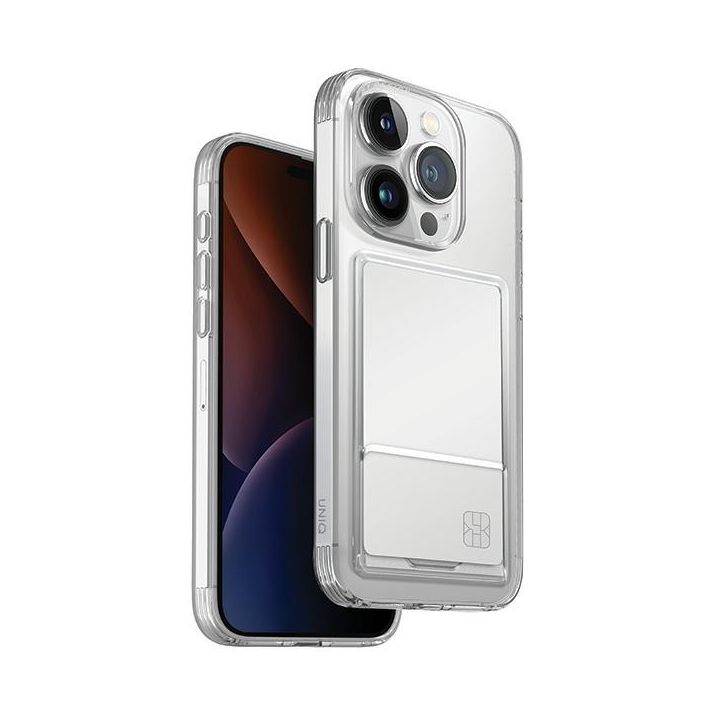 UNIQ etui Air Fender ID iPhone 15 Pro6.1" nude transparent Cardslot na NearMe.pl