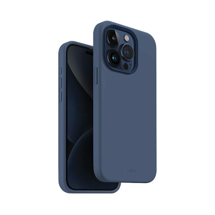 UNIQ etui Lino Hue iPhone 15 Pro 6.1" Magclick Charging granatowy/navy blue na NearMe.pl
