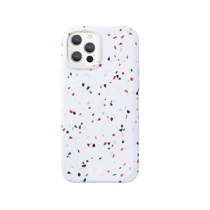 UNIQ etui Coehl Terrazzo iPhone 12 ProMax 6,7" biały/natural white na NearMe.pl