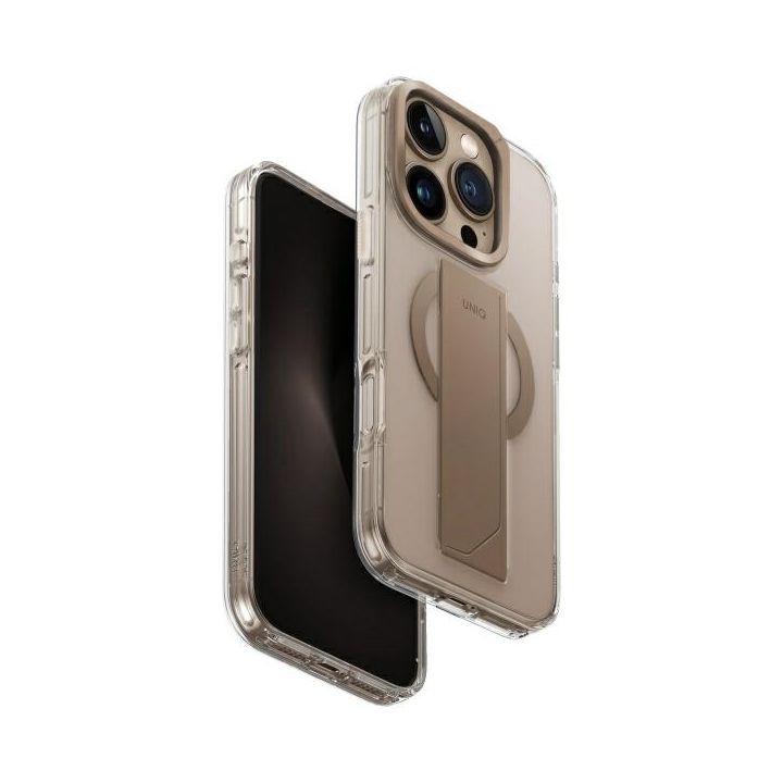 UNIQ etui Heldro Max iPhone 16 Pro 6.3"  Magclick Charging złoty/taupe gold na NearMe.pl
