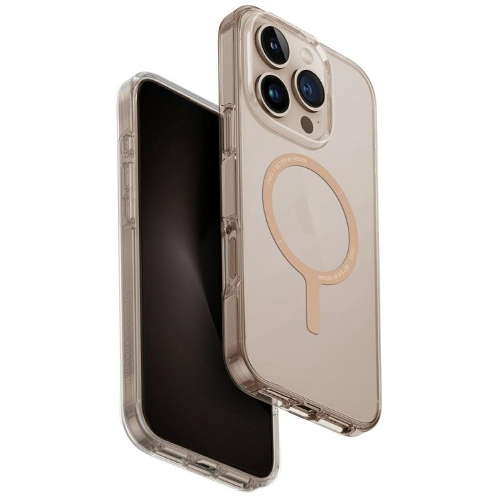 Etui UNIQ Clario do iPhone 16 Pro        Magclick Charging przezroczysty/złoty na NearMe.pl