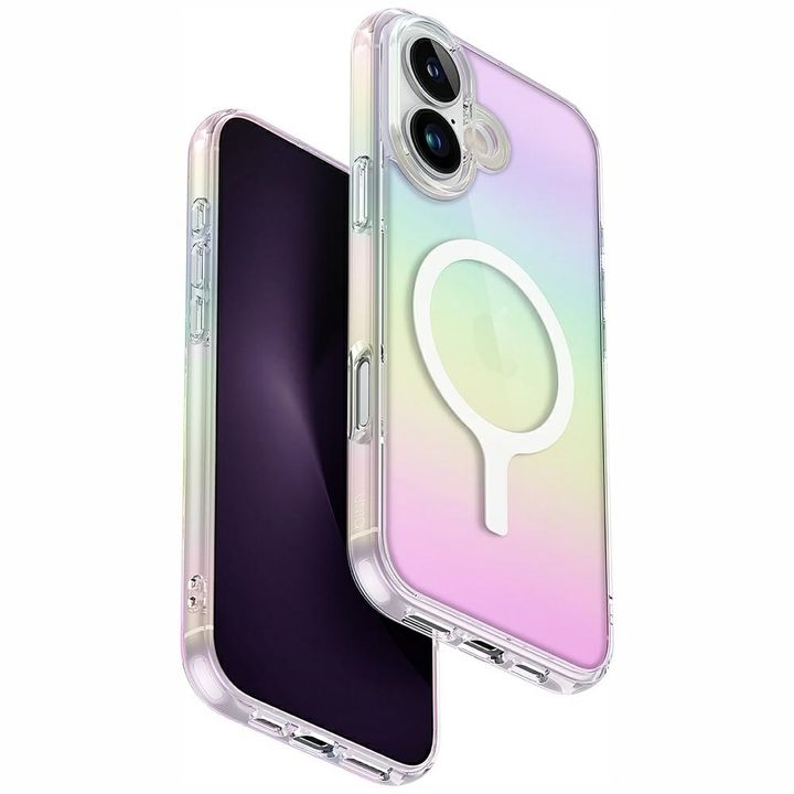 Etui UNIQ Iridescia do iPhone 16 Plus    Magclick Charging holograficzny na NearMe.pl