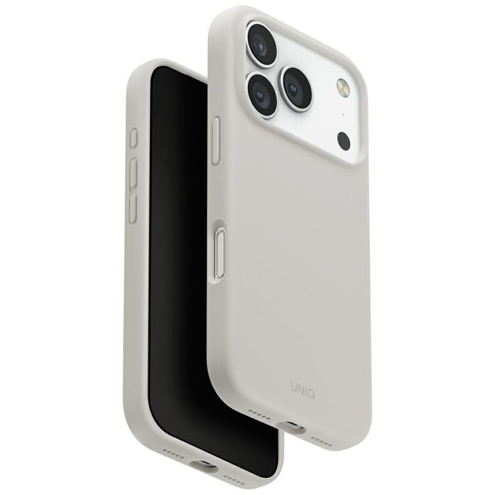 Etui UNIQ Lino do iPhone 17 Pro Magclick Charging jasno szary na NearMe.pl