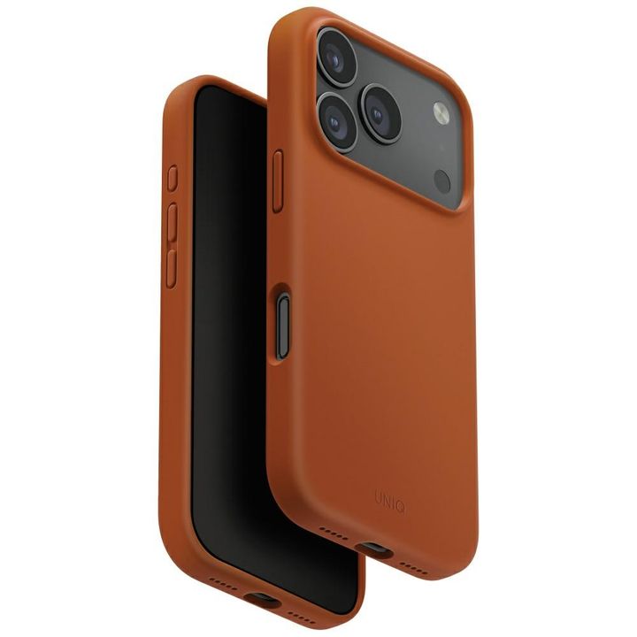 Etui UNIQ Lino do iPhone 17 Pro Magclick Charging pomarańczowy na NearMe.pl