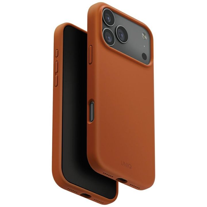 Etui UNIQ Lino do iPhone 17 Pro Max      Magclick Charging pomarańczowy na NearMe.pl