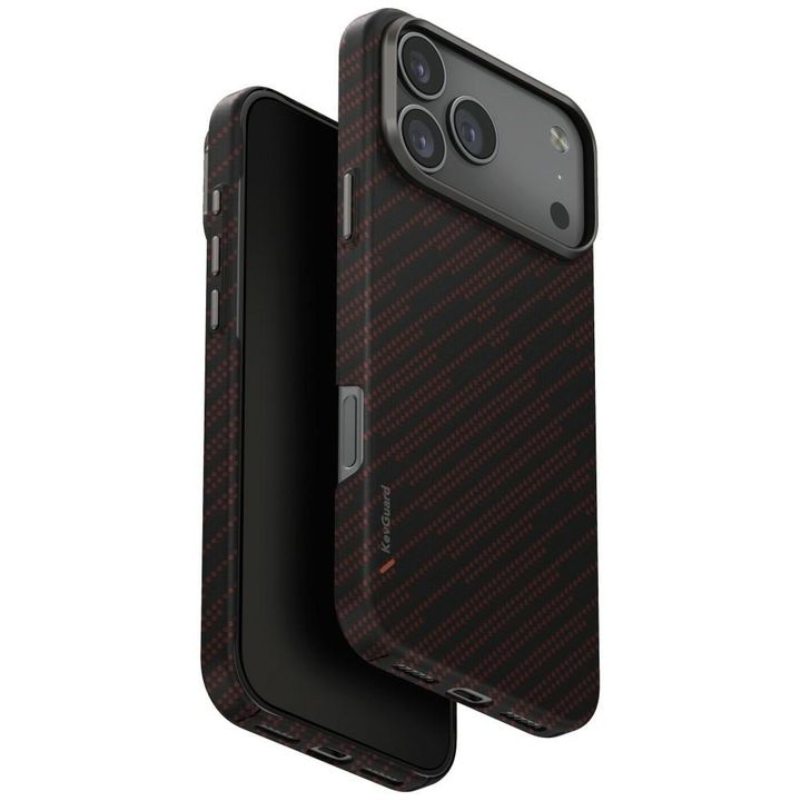 Etui UNIQ Keva EDGE do iPhone 17 Pro Max Magclick Charging pomarańczowy na NearMe.pl