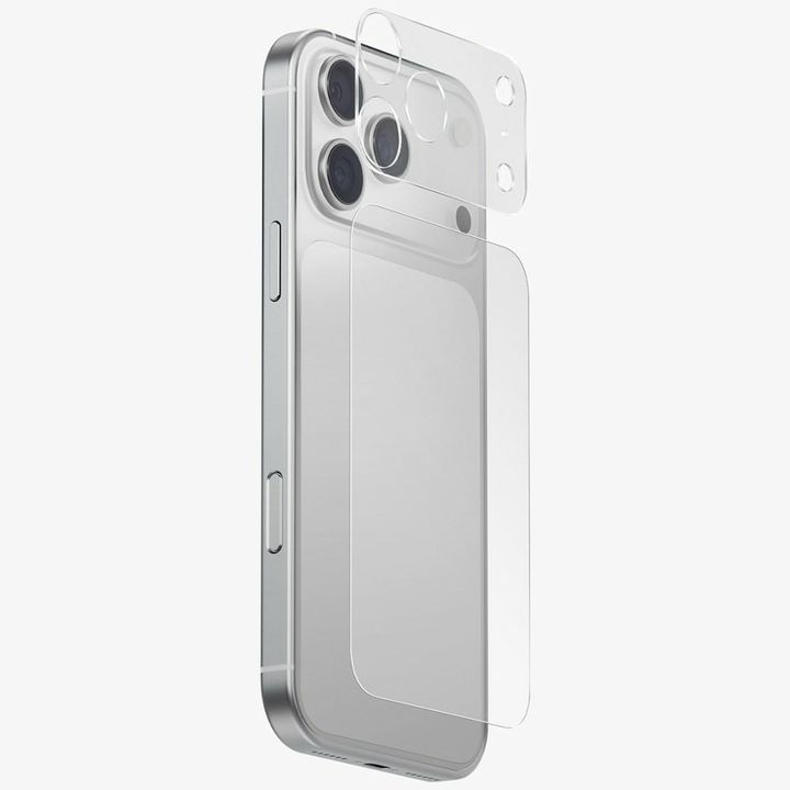 Ochrona modułu aparatu i tylnego panelu UNIQ Optix Aeroshield+ Camera Module Protector do iPhone 17 Pro Max przezroczysty na NearMe.pl