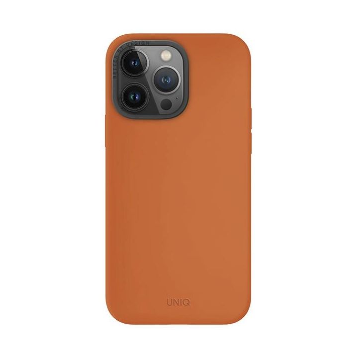 UNIQ etui Lino Hue iPhone 15 Pro Max6.7" Magclick Charging pomarańczowy/sunset orange na NearMe.pl