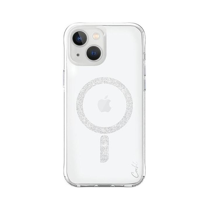 UNIQ etui Coehl Glace iPhone 15 / 14 /13 6.1" Magnetic Charging srebrny/sparkling silver na NearMe.pl