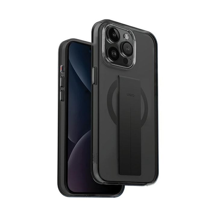 UNIQ etui Heldro Mag iPhone 15 Pro Max6.7" Magclick Charging czarny/vapour smoke na NearMe.pl