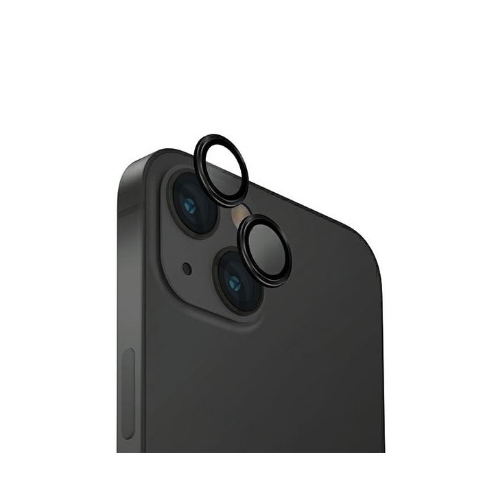 UNIQ Optix Aluminium Camera LensProtector iPhone 15 6.1" / 15 Plus 6.7" midnight black szkło na obiektyw aparatu z aplikatorem na NearMe.pl