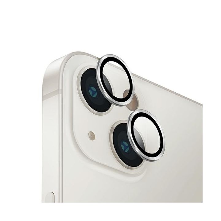UNIQ Optix Aluminium Camera LensProtector iPhone 14 6.1" / 14 Plus 6.7" sterling silver szkło na obiektyw aparatu z aplikatorem na NearMe.pl