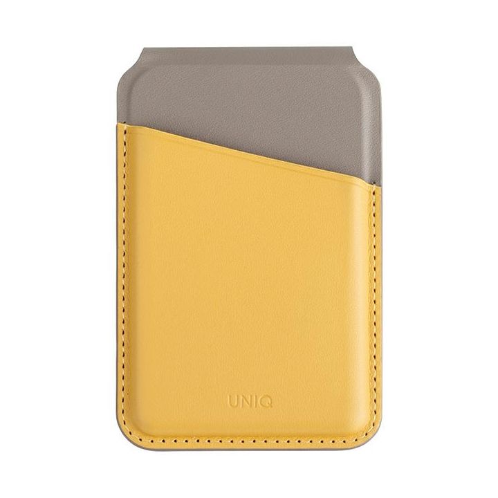 UNIQ Lyden DS magnetyczny portfel RFIDi stojak na telefon żółto-szary/canary yellow-flint grey na NearMe.pl