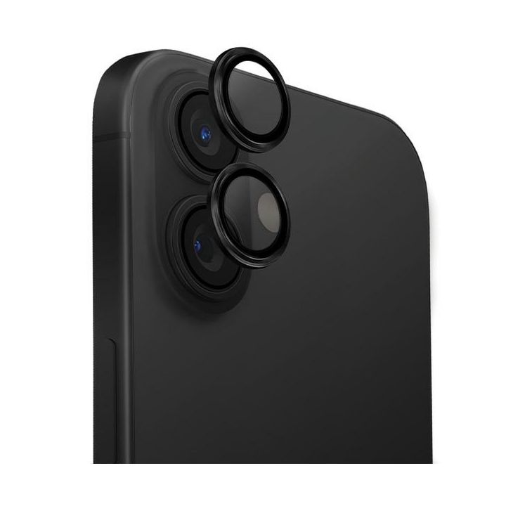 UNIQ Optix Aluminium Camera LensProtector iPhone 16 6.1" / 16 Plus 6.7" midnight black szkło na obiektyw aparatu z aplikatorem na NearMe.pl