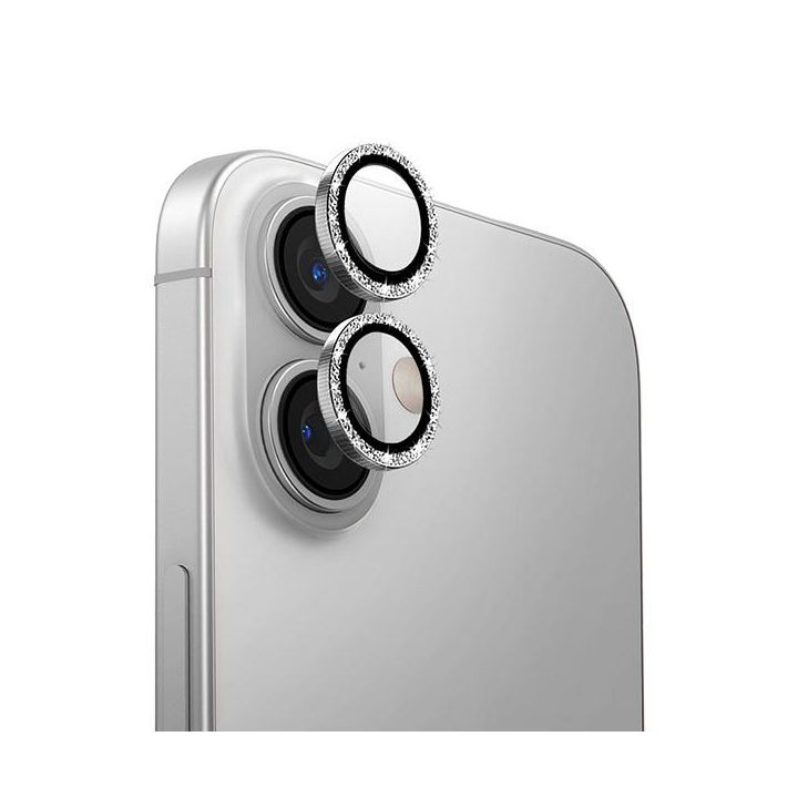 UNIQ Optix Aluminium Camera Lens Protector iPhone 16 6.1" / 16 Plus 6.7" white shimmer szkło na obiektyw aparatu z aplikatorem na NearMe.pl