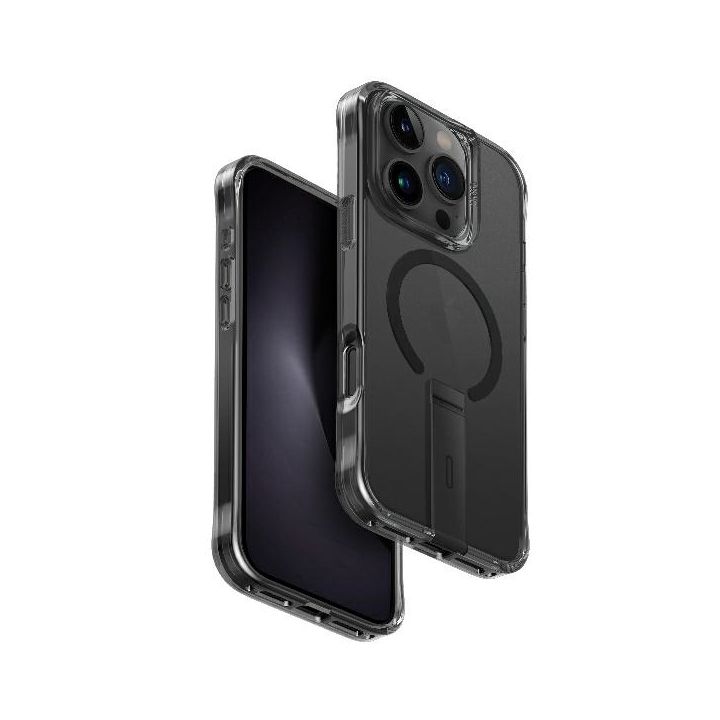 UNIQ etui Eleva with Vertica Stand iPhone 16 Pro 6.3" czarny/carbon black na NearMe.pl