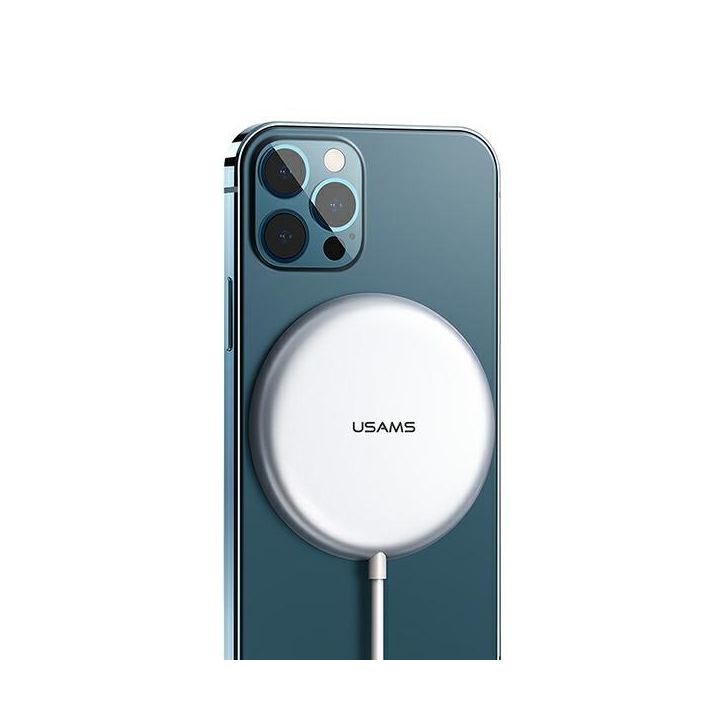 USAMS Ład. indukcyjna US-CD160 magneticW2 15W aluminiowa iPhone 12 series srebrny/silver CD160DZ01 na NearMe.pl