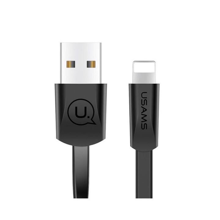 USAMS Kabel płaski U2 Lightning 1,2mczarny/black SJ199IP01 iPhone 5/6/7/8/X (US-SJ199) na NearMe.pl