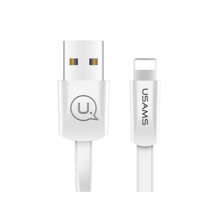 USAMS Kabel płaski U2 Lightning 1,2mbiały/white SJ199IP02 iPhone 5/6/7/8/X (US-SJ199) na NearMe.pl