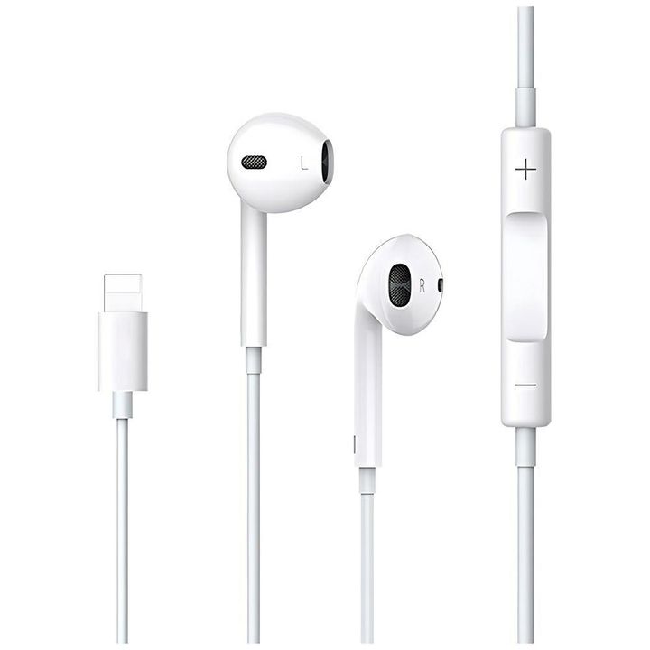 USAMS Słuchawki stereo EP-24 lightningiPhone 7/8/X/XS/XS Max/XR biały/white HSEP2401 na NearMe.pl
