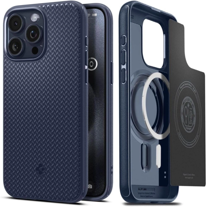 Etui Spigen Mag Armor z MagSafe na iPhone 15 Pro Max - niebieskie na NearMe.pl