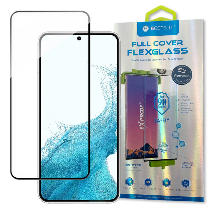 Bestsuit 3D Edge Nano Flexi Glass folia szklana szkło hartowane na cały ekran z ramką Samsung Galaxy S22 przezroczysty na NearMe.pl