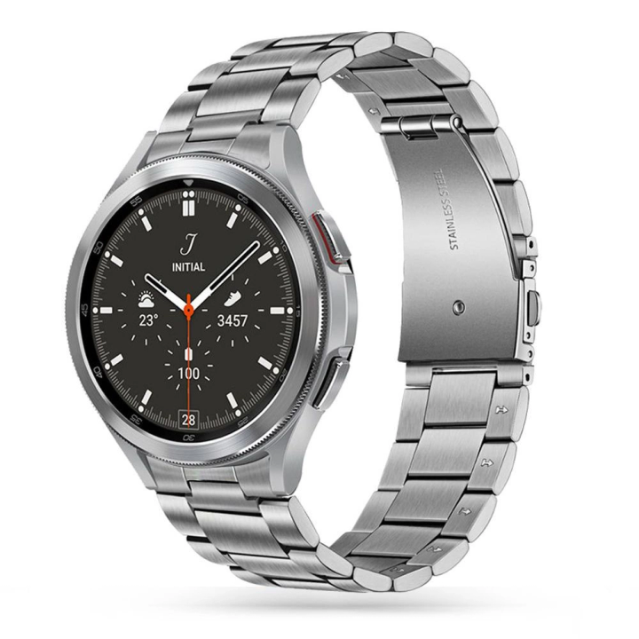 Bransoleta Tech-Protect Stainless na Samsung Galaxy Watch 4 / 5 / 5 Pro / 6 / 7 / FE - srebrna na NearMe.pl