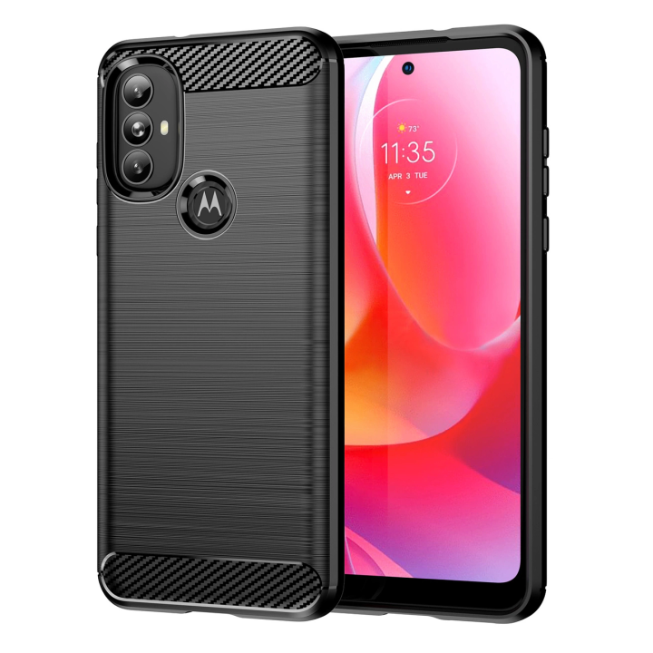 Carbon Case elastyczne etui pokrowiec Motorola Moto G Power 2022 czarny na NearMe.pl