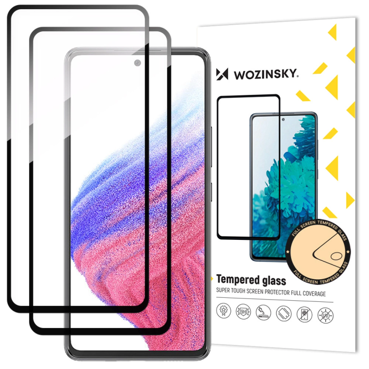 Wozinsky 2x Full Glue Tempered Glass szkło hartowane Samsung Galaxy A54 5G 9H na cały ekran z czarną ramką na NearMe.pl