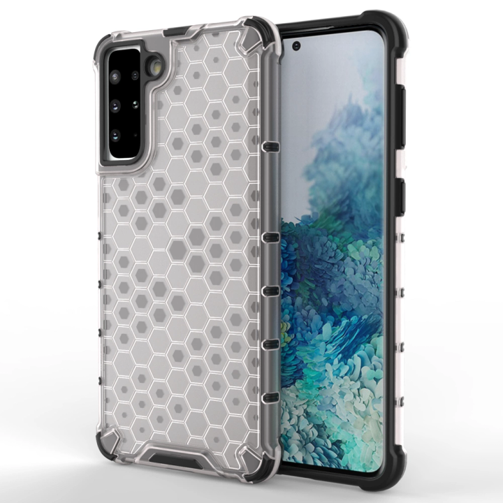 Honeycomb etui pancerny pokrowiec z żelową ramką Samsung Galaxy S21+ 5G (S21 Plus 5G) przezroczysty na NearMe.pl