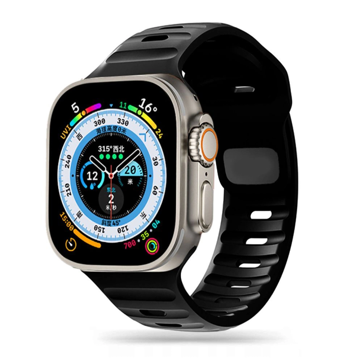 Pasek Tech-Protect IconBand Line na Apple Watch 4 / 5 / 6 / 7 / 8 / 9 / SE / Ultra 1 / 2 (42/44/45/49 mm) - czarny na NearMe.pl