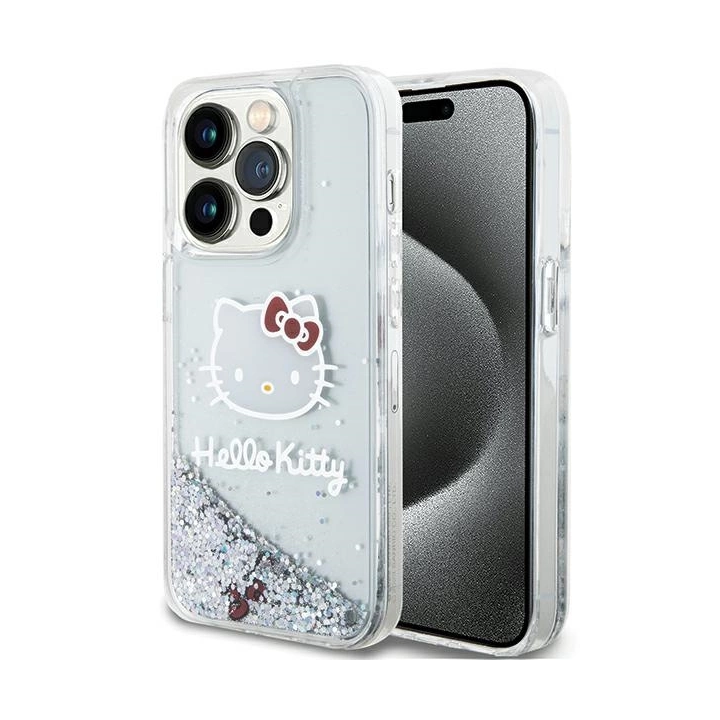 Hello Kitty Liquid Glitter Electroplating Head Logo Case for iPhone 13 Pro Transparent na NearMe.pl
